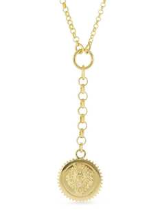 Foundrae колье Scarab из желтого золота