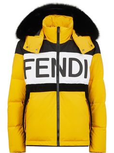 Fendi лыжная куртка с логотипом