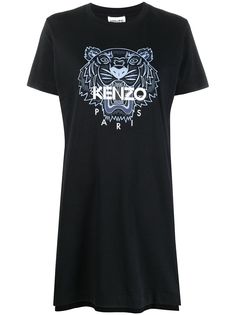 Kenzo платье-футболка с принтом Tiger