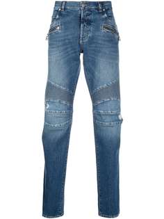 Balmain джинсы с отделкой в рубчик