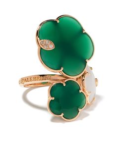 Pasquale Bruni кольцо Ton Joli из розового золота с бриллиантами и агатами