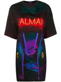 Balmain футболка в стиле оверсайз с принтом