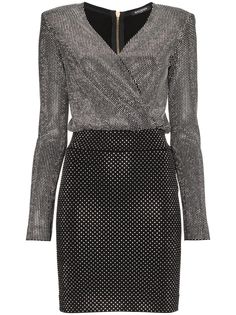 Balmain приталенное платье мини Sparkly