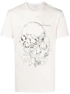 Alexander McQueen футболка Sketchbook Skull