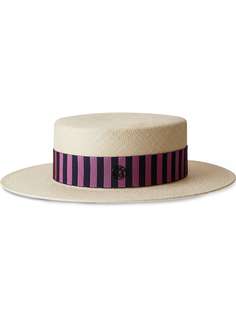 Maison Michel соломенная шляпа канотье