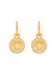 Versace серьги Greca Medusa с кристаллами