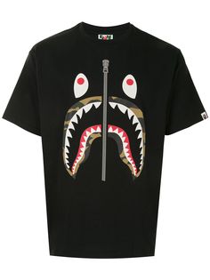 A BATHING APE® футболка Camo Shark с короткими рукавами