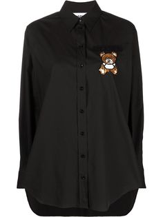 Moschino рубашка с вышивкой Teddy Bear