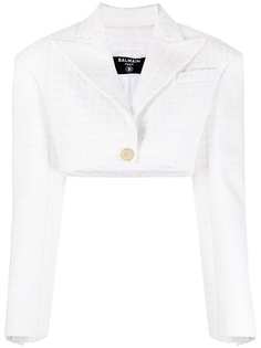 Balmain короткий твидовый жакет Spencer