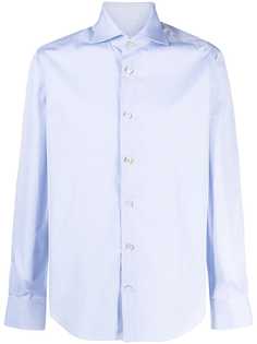 Kiton рубашка с косым воротником