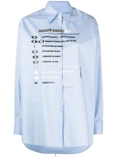 MM6 Maison Margiela рубашка с длинными рукавами с принтом