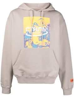 Heron Preston худи с кулиской и графичным принтом