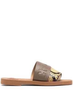 Chloé шлепанцы Woody с логотипом