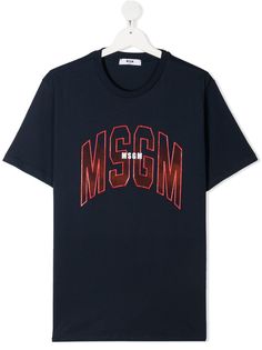 Msgm Kids футболка College с логотипом