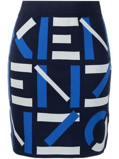 Kenzo трикотажная юбка с логотипом