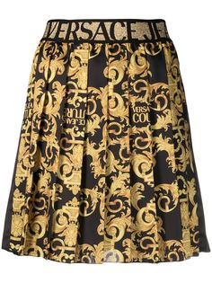 Versace Jeans Couture плиссированная юбка-шорты с принтом Barocco