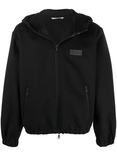 Valentino куртка с капюшоном и нашивкой-логотипом