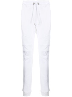 Balmain спортивные брюки скинни со вставками в рубчик