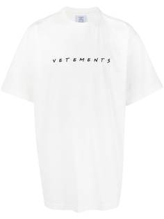 Vetements футболка Friendly с вышитым логотипом