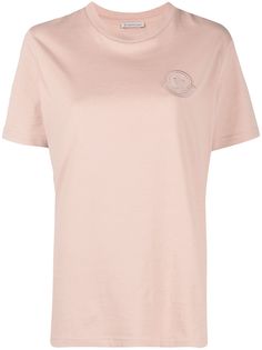 Moncler футболка с нашивкой-логотипом