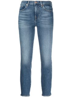 7 For All Mankind укороченные джинсы скинни