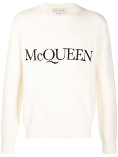 Alexander McQueen джемпер с вышитым логотипом