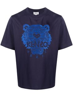 Kenzo футболка с вышивкой Tiger
