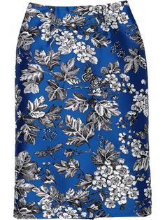 Carolina Herrera юбка-карандаш с цветочным принтом