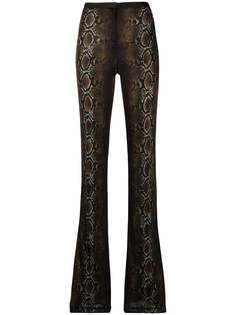 Versace брюки со змеиным принтом