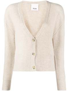 Allude кардиган в рубчик с V-образным вырезом