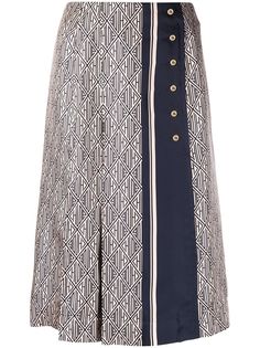 Chloé юбка с логотипом и складками