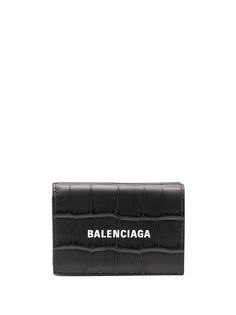 Balenciaga кошелек Cash с тиснением под крокодила