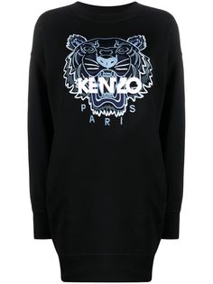Kenzo платье-джемпер с принтом Tiger