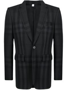 Burberry однобортный пиджак в клетку