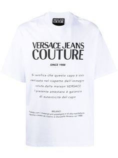 Versace Jeans Couture футболка с круглым вырезом и логотипом