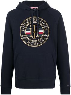 Tommy Hilfiger худи с кулиской и вышитым логотипом