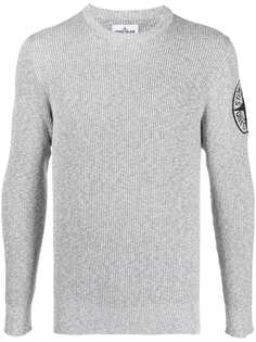 Stone Island джемпер в рубчик с нашивкой-логотипом