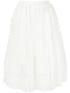 Ermanno Scervino юбка миди А-силуэта из цветочного кружева