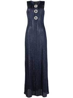 Azzaro длинное декорированное платье