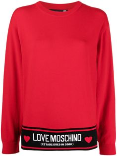 Love Moschino джемпер вязки интарсия с логотипом
