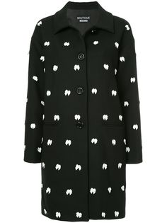 Boutique Moschino однобортное пальто с бантиками
