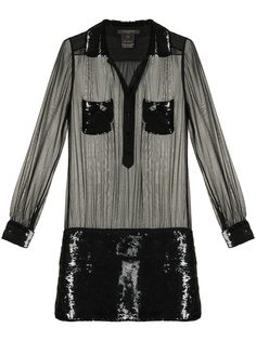 Louis Vuitton полупрозрачное платье мини pre-owned