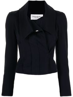 Yves Saint Laurent Pre-Owned жакет с воротником-воронкой