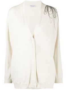 Brunello Cucinelli кардиган с вышивкой