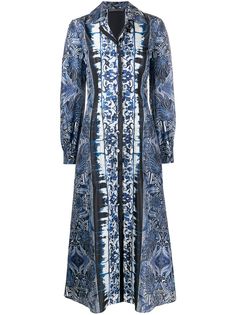 Alberta Ferretti платье макси на пуговицах с цветочным принтом
