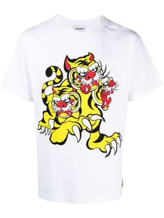 Kenzo футболка с принтом Tiger