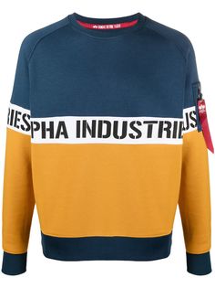 Alpha Industries двухцветная толстовка с логотипом