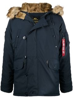 Alpha Industries пуховик с капюшоном
