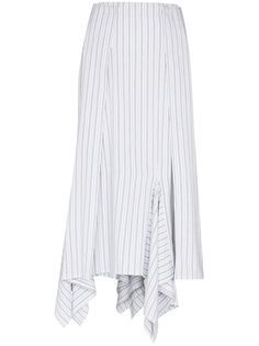 MM6 Maison Margiela полосатая юбка Transformative асимметричного кроя