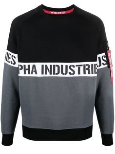 Alpha Industries двухцветная толстовка с логотипом